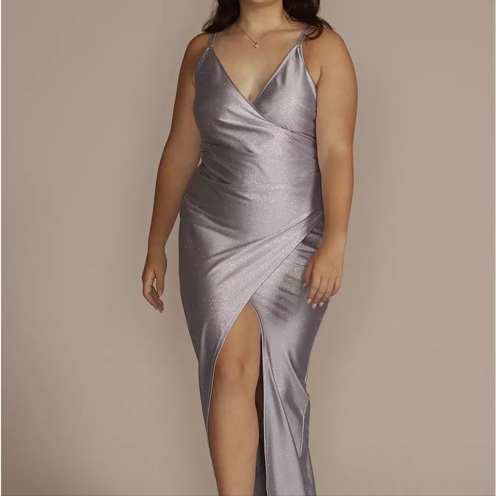 Lavender glitter knit sheath